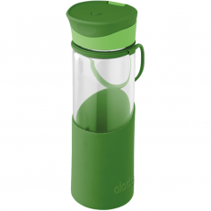Láhev skleněná silikonové pouzdro 500 ml zelená