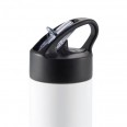 Sportovní láhev s brčkem Sport, 500 ml, XD Design, bílá/černá