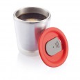 Termohrnek do kávovaru Dia, 227 ml, XD Design, šedý/červený