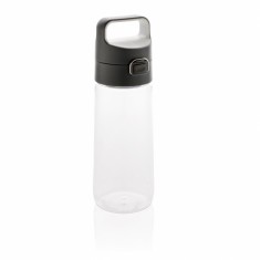 Láhev na vodu s uzamykatelným víčkem, 600 ml, XD Design, čirá
