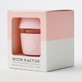 Skleněný hrnek na kávu, S, 230 ml, Neon Kactus, růžový