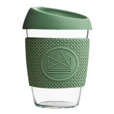Skleněný hrnek na kávu, M, 340 ml, Neon Kactus, khaki zelený