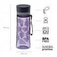 ALADDIN Aveo láhev na vodu 350 ml Violet Purple Print