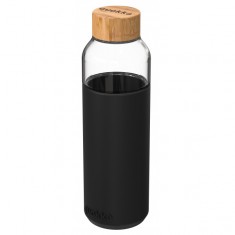 Skleněná lahev na vodu Flow 660 ml, Quokka, černá