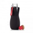 LÁHEV NA VODU S FILTRAČNÍM BINCHOTANEM BLACK+BLUM EAU GOOD EGG004, SKLO, 600ML, ČERVENÁ