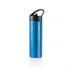 Sportovní láhev s brčkem Sport, 500 ml, XD Design, modrá/černá