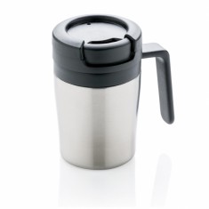 Termohrnek Coffee to Go do kávovaru s ouškem, 160 ml, XD Design, stříbrný